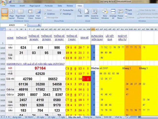 Tính lô đề dựa vào phần mềm Excel